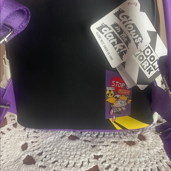 Loungefly Cartoon Network DEXTER'S LABORATORY Glow in The Dark Bag/Backpack NWT - Picture 4 of 5